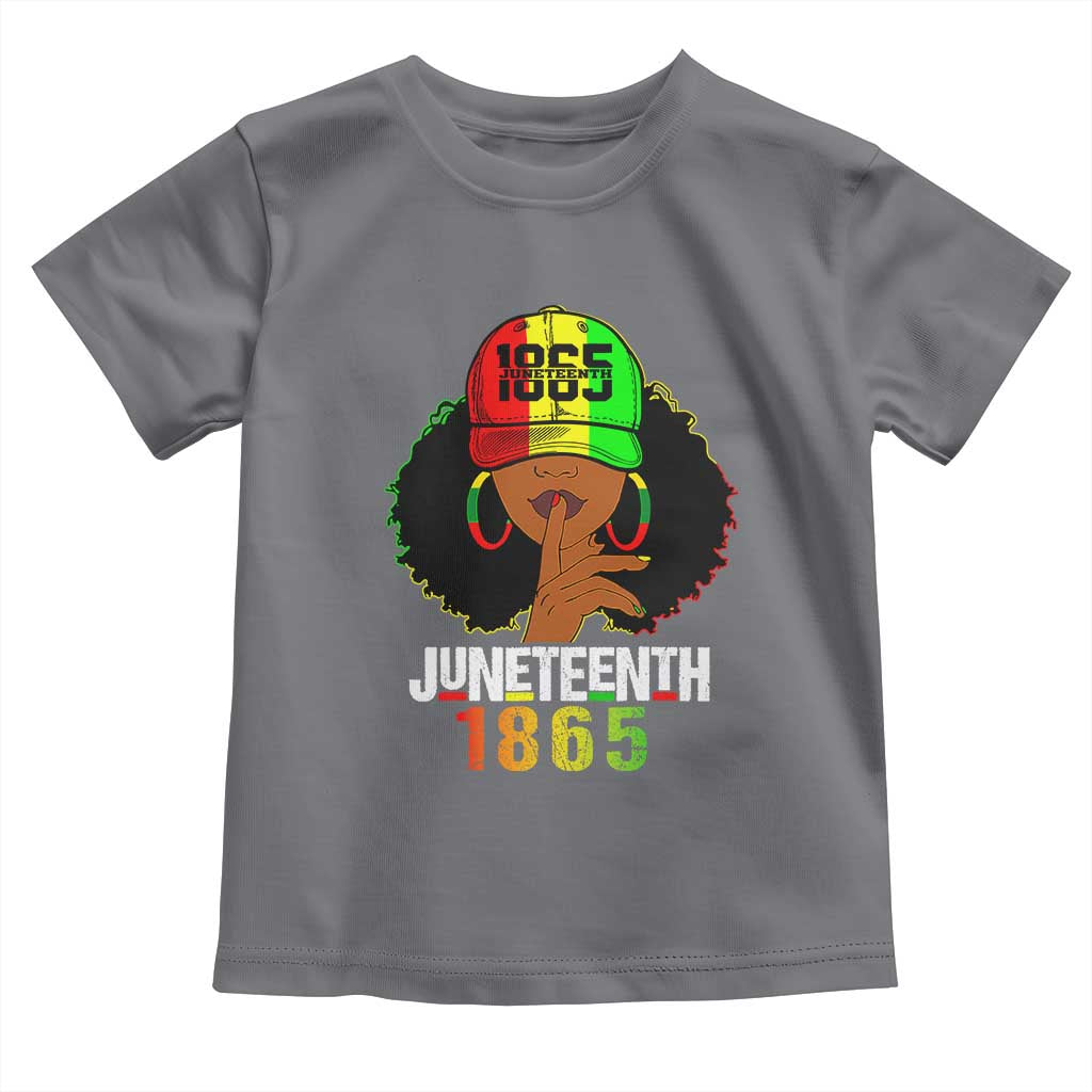 Afro Queen Toddler T Shirt Juneteenth 1865 TS01 Charcoal Print Your Wear