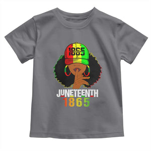 Afro Queen Toddler T Shirt Juneteenth 1865 TS01 Charcoal Print Your Wear