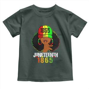 Afro Queen Toddler T Shirt Juneteenth 1865 TS01 Dark Forest Green Print Your Wear