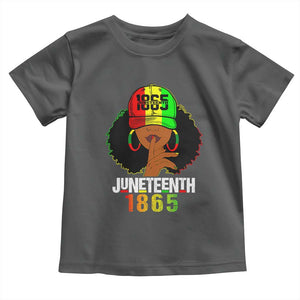 Afro Queen Toddler T Shirt Juneteenth 1865 TS01 Dark Heather Print Your Wear