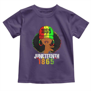 Afro Queen Toddler T Shirt Juneteenth 1865 TS01 Purple Print Your Wear