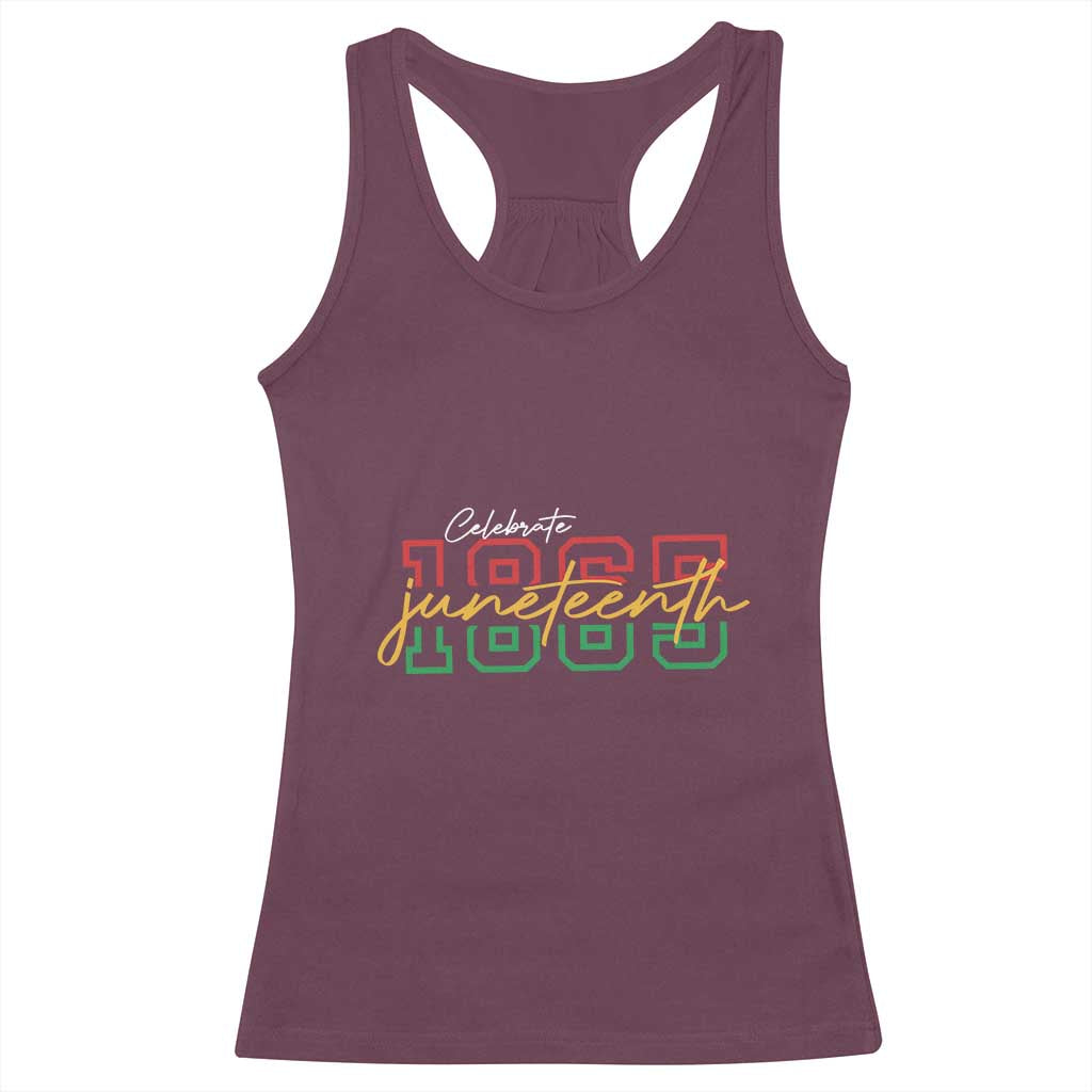 Black History Pride Racerback Tank Top Celebrate Juneteenth 1865 TS01 Maroon Print Your Wear