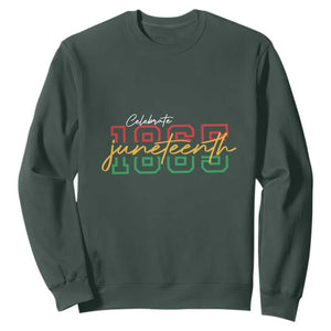 Black History Sweatshirt Celebrate Juneteenth 1865 TS01 Dark Forest Green Printyourwear