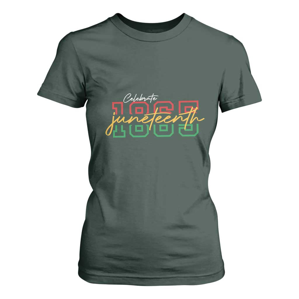 Black History Pride T Shirt For Women Celebrate Juneteenth 1865 TS01 Dark Forest Green Print Your Wear