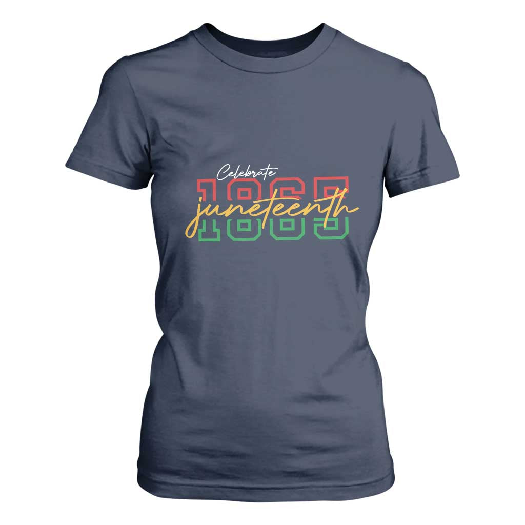 Black History Pride T Shirt For Women Celebrate Juneteenth 1865 TS01 Navy Print Your Wear