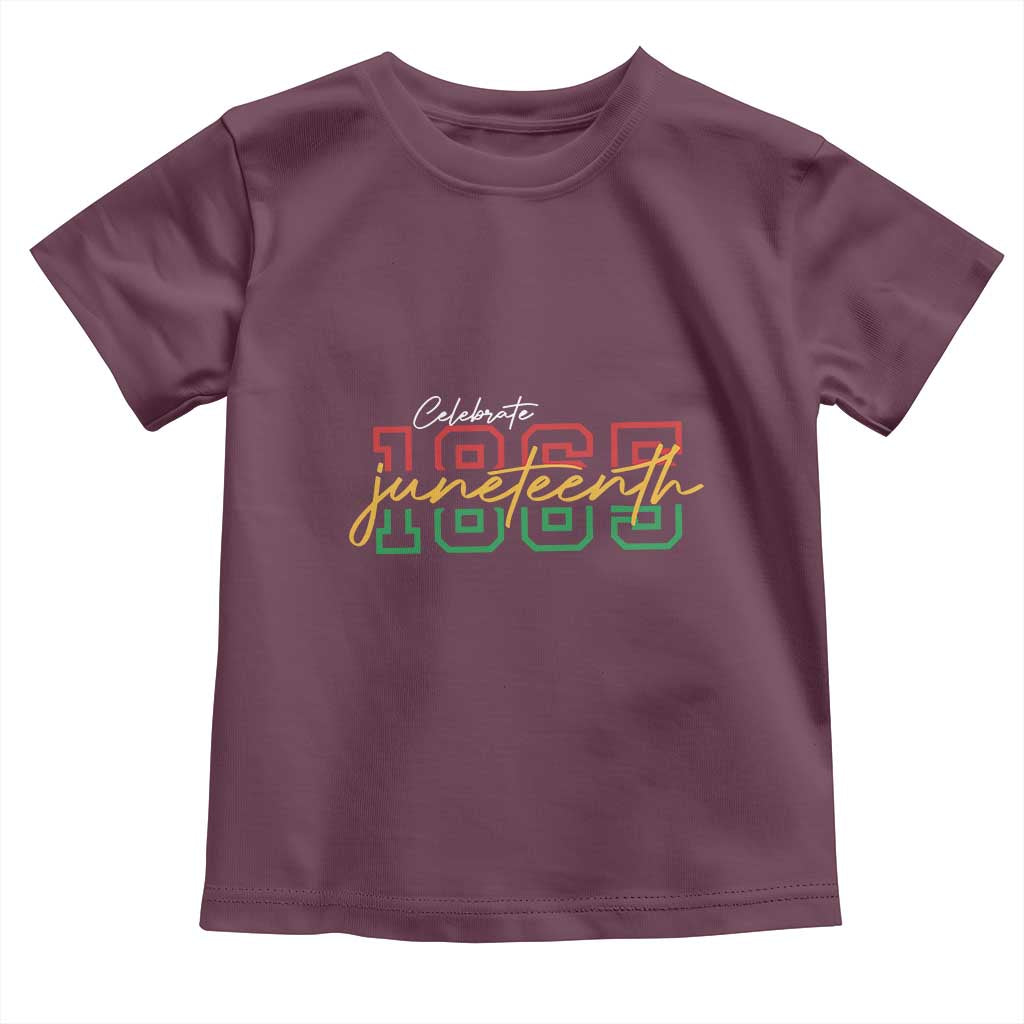 Black History Pride Toddler T Shirt Celebrate Juneteenth 1865 TS01 Maroon Print Your Wear