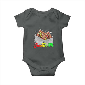 Juneteenth Celebration Baby Onesie Since 1865 Women Nails Butterflies TS01 Dark Heather Print Your Wear