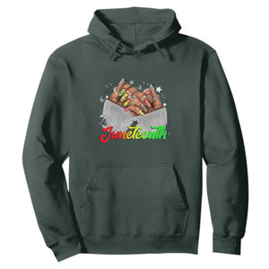 Queen Afro Hoodie Juneteenth 1865 TS01 Dark Forest Green Printyourwear