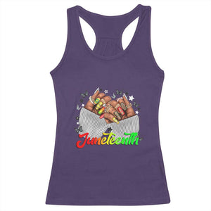 Juneteenth Celebration Racerback Tank Top Since 1865 Women Nails Butterflies TS01 Purple Print Your Wear