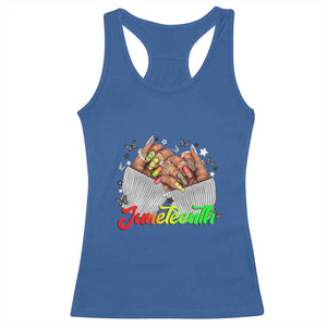 Juneteenth Celebration Racerback Tank Top Since 1865 Women Nails Butterflies TS01 Royal Blue Print Your Wear