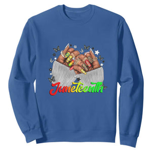 Queen Afro Sweatshirt Juneteenth 1865 TS01 Royal Blue Printyourwear