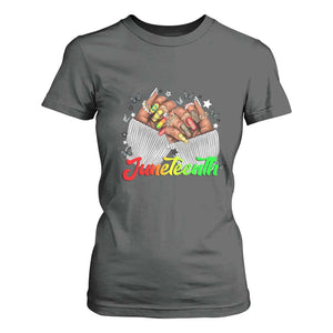 Juneteenth Celebration T Shirt For Women Since 1865 Women Nails Butterflies TS01 Dark Heather Print Your Wear