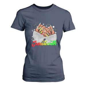 Juneteenth Celebration T Shirt For Women Since 1865 Women Nails Butterflies TS01 Navy Print Your Wear
