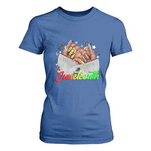 Juneteenth Celebration T Shirt For Women Since 1865 Women Nails Butterflies TS01 Royal Blue Print Your Wear