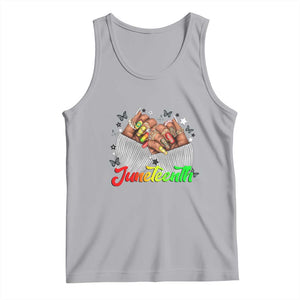 Juneteenth Celebration Tank Top Since 1865 Women Nails Butterflies TS01 Athletic Heather Print Your Wear
