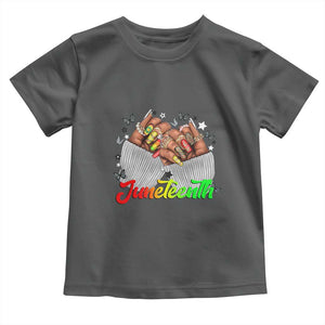 Juneteenth Celebration Toddler T Shirt Since 1865 Women Nails Butterflies TS01 Dark Heather Print Your Wear