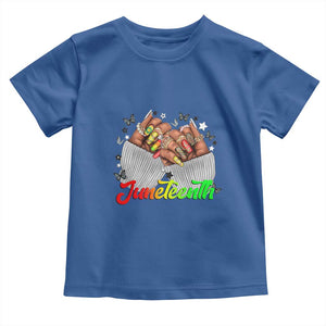 Juneteenth Celebration Toddler T Shirt Since 1865 Women Nails Butterflies TS01 Royal Blue Print Your Wear