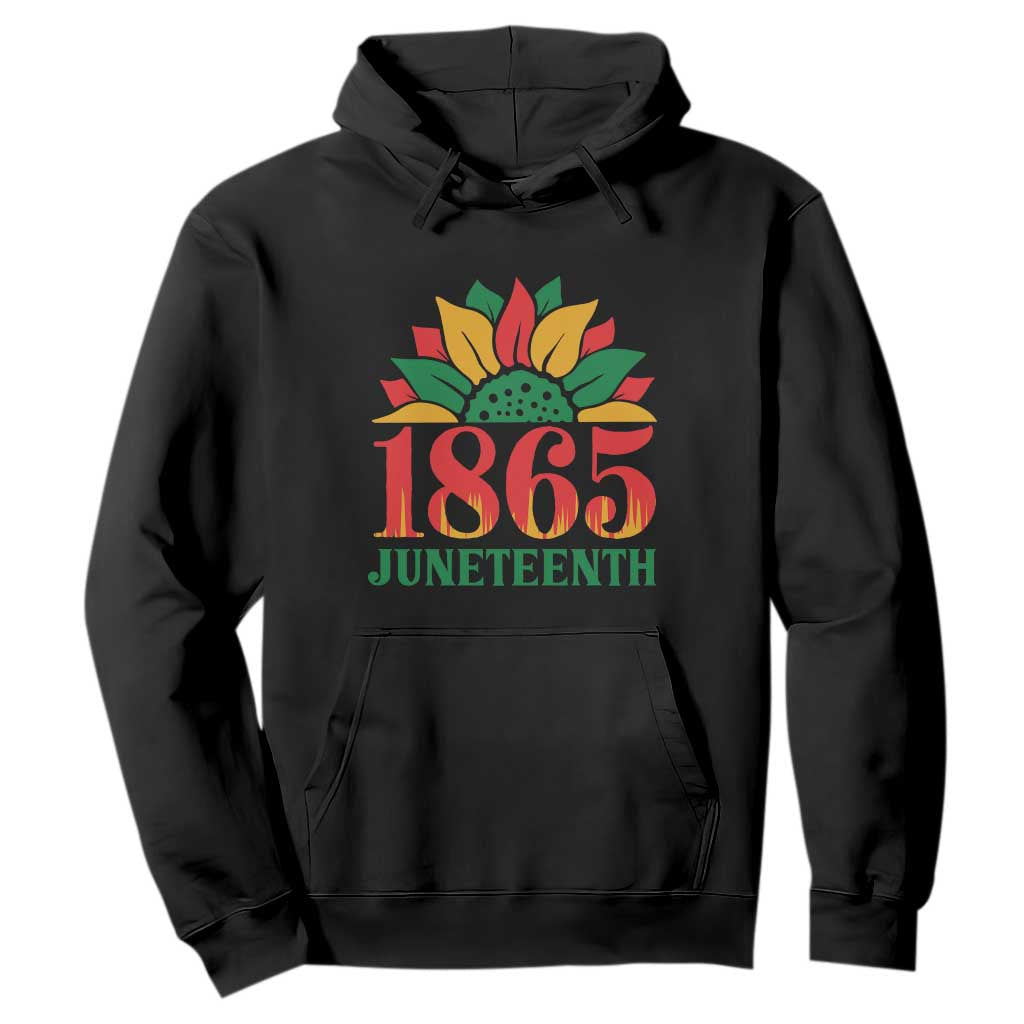 Sunflower Hoodie 1865 Juneteenth Celebrate African American Freedom Day for Women TS01 Black Printyourwear
