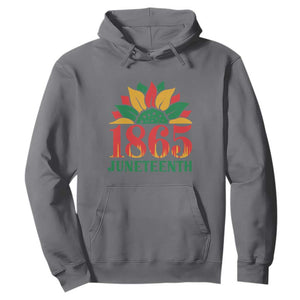Sunflower Hoodie 1865 Juneteenth Celebrate African American Freedom Day for Women TS01 Charcoal Printyourwear
