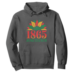 Sunflower Hoodie 1865 Juneteenth Celebrate African American Freedom Day for Women TS01 Dark Heather Printyourwear
