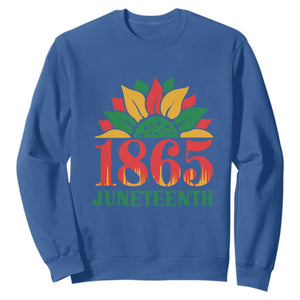 Sunflower Sweatshirt 1865 Juneteenth Celebrate African American Freedom Day for Women TS01 Royal Blue Printyourwear