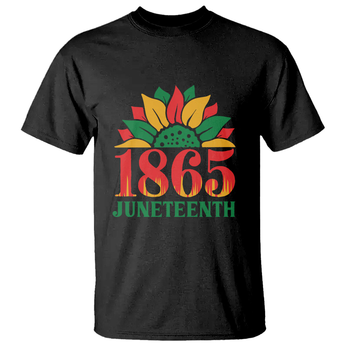 Sunflower T Shirt 1865 Juneteenth Celebrate African American Freedom Day for Women TS01 Black Printyourwear