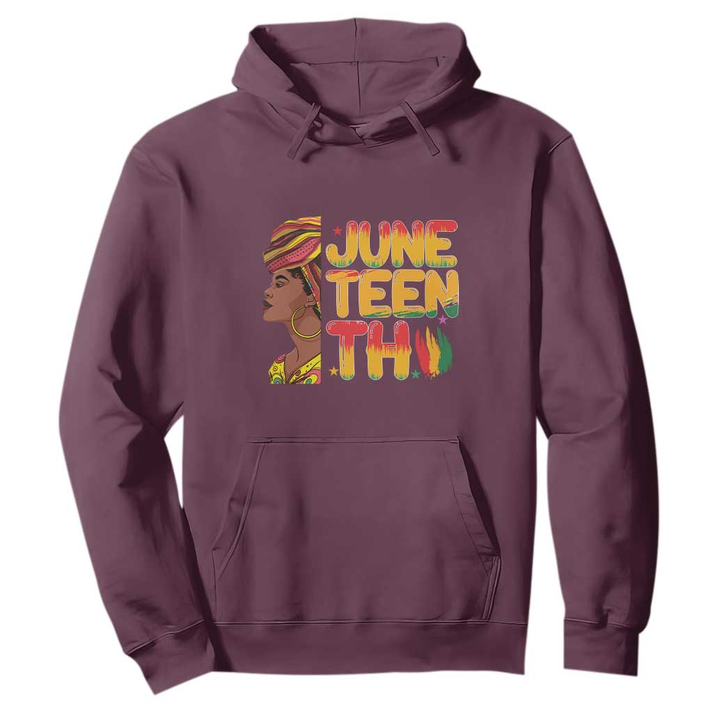 African Black History African American Ladies Juneteenth Hoodie TS01 Maroon Printyourwear