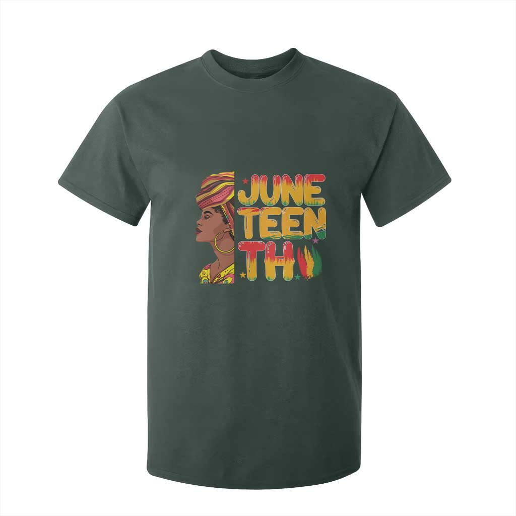 Juneteenth Black Woman T Shirt For Kid Black History African American Ladies TS01 Dark Forest Green Print Your Wear