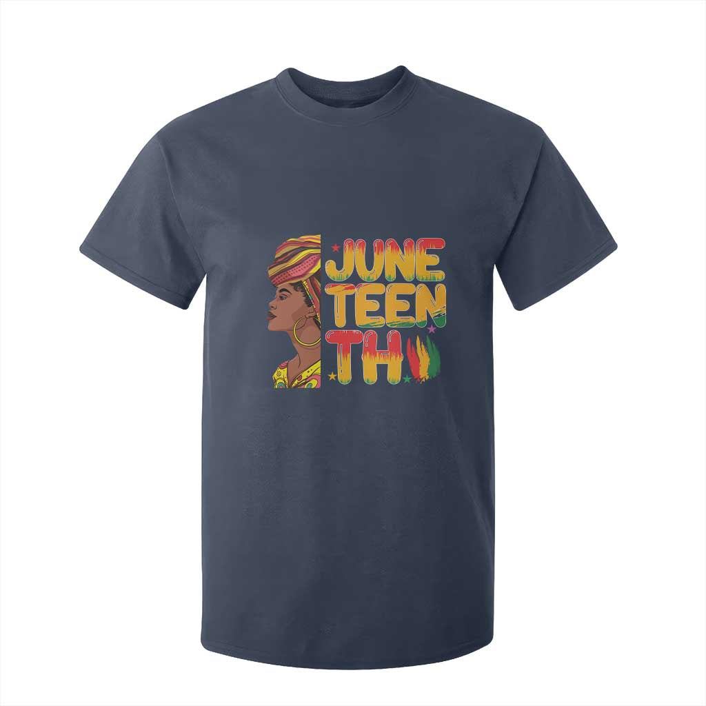 Juneteenth Black Woman T Shirt For Kid Black History African American Ladies TS01 Navy Print Your Wear