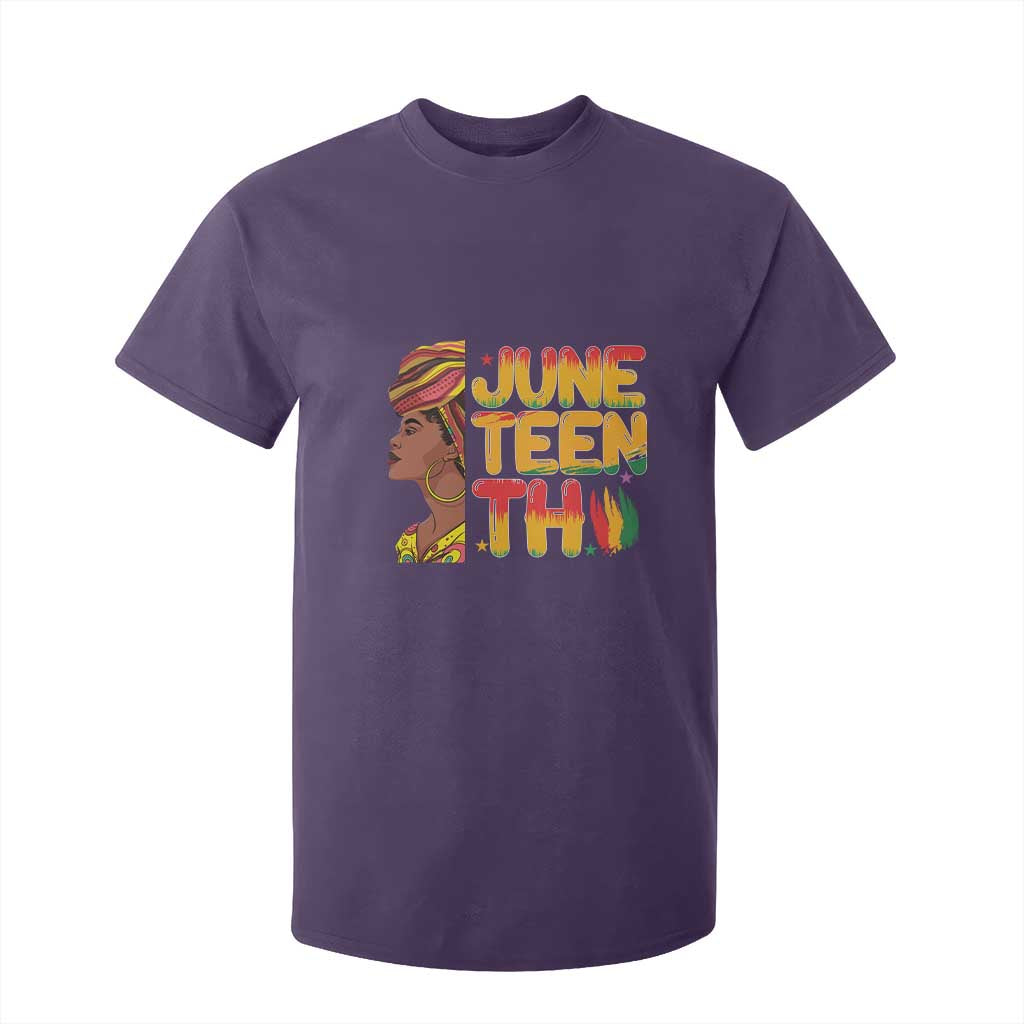 Juneteenth Black Woman T Shirt For Kid Black History African American Ladies TS01 Purple Print Your Wear
