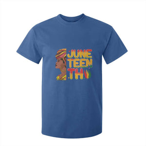 Juneteenth Black Woman T Shirt For Kid Black History African American Ladies TS01 Royal Blue Print Your Wear