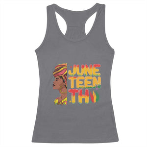 Juneteenth Black Woman Racerback Tank Top Black History African American Ladies TS01 Charcoal Print Your Wear