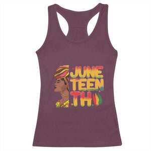Juneteenth Black Woman Racerback Tank Top Black History African American Ladies TS01 Maroon Print Your Wear