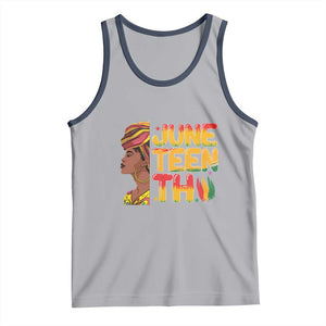 Juneteenth Black Woman Tank Top Black History African American Ladies TS01 Athletic Heather Navy Print Your Wear