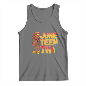 Juneteenth Black Woman Tank Top Black History African American Ladies TS01 Black Heather Print Your Wear