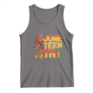 Juneteenth Black Woman Tank Top Black History African American Ladies TS01 Deep Heather Print Your Wear