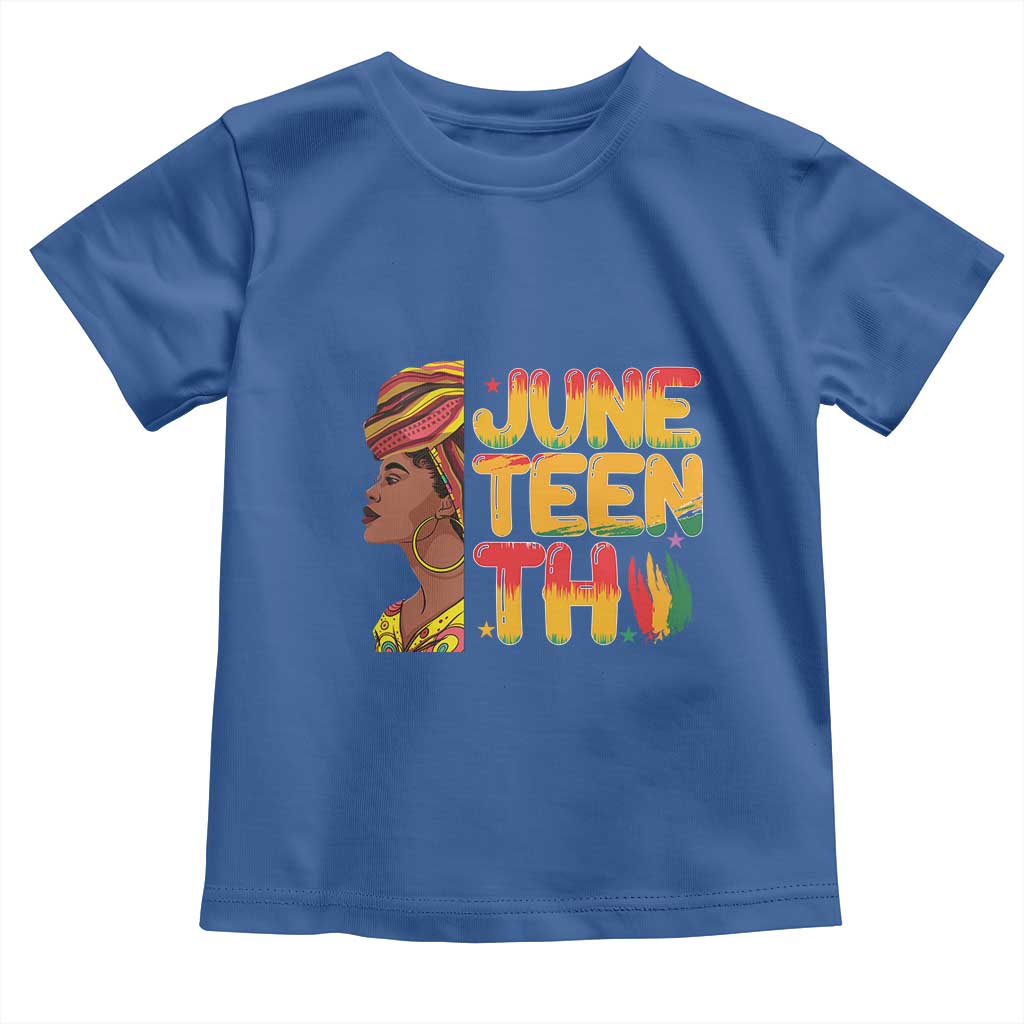 Juneteenth Black Woman Toddler T Shirt Black History African American Ladies TS01 Royal Blue Print Your Wear