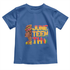 Juneteenth Black Woman Toddler T Shirt Black History African American Ladies TS01 Royal Blue Print Your Wear