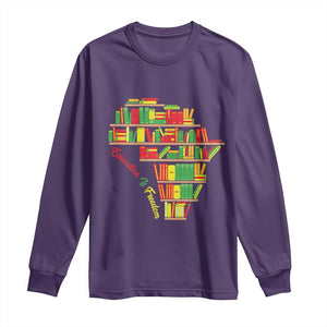 Education Is Freedom Long Sleeve Shirt African American History TS01 Purple Print Your Wear