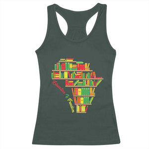 Education Is Freedom Racerback Tank Top African American History TS01 Dark Forest Green Print Your Wear