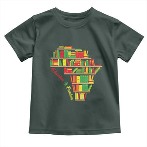 Education Is Freedom Toddler T Shirt African American History TS01 Dark Forest Green Print Your Wear