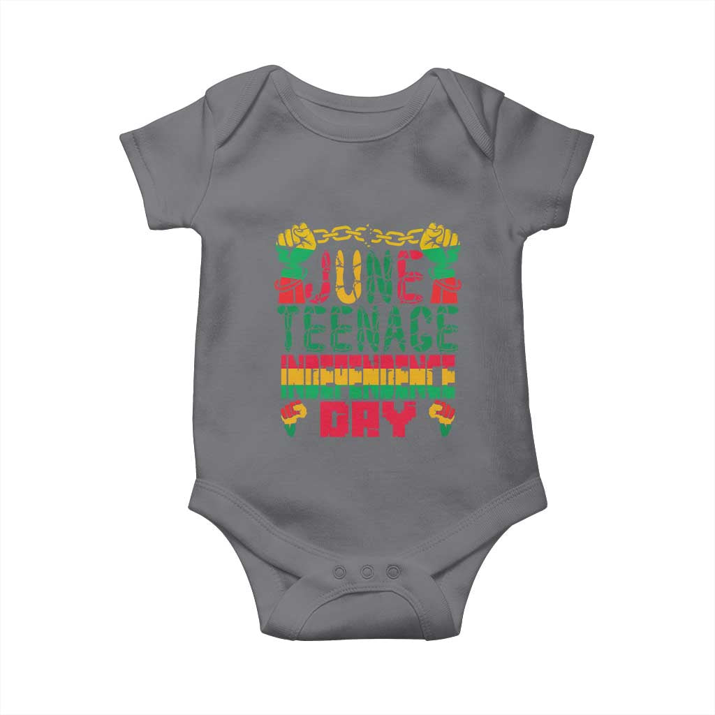 Juneteenth 1865 Independence Day Baby Onesie TS01 Charcoal Print Your Wear