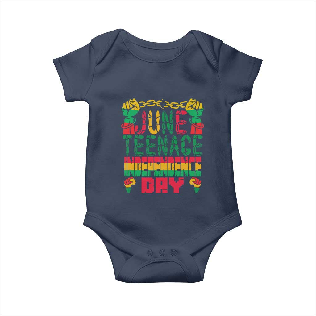 Juneteenth 1865 Independence Day Baby Onesie TS01 Navy Print Your Wear