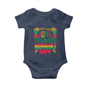 Juneteenth 1865 Independence Day Baby Onesie TS01 Navy Print Your Wear