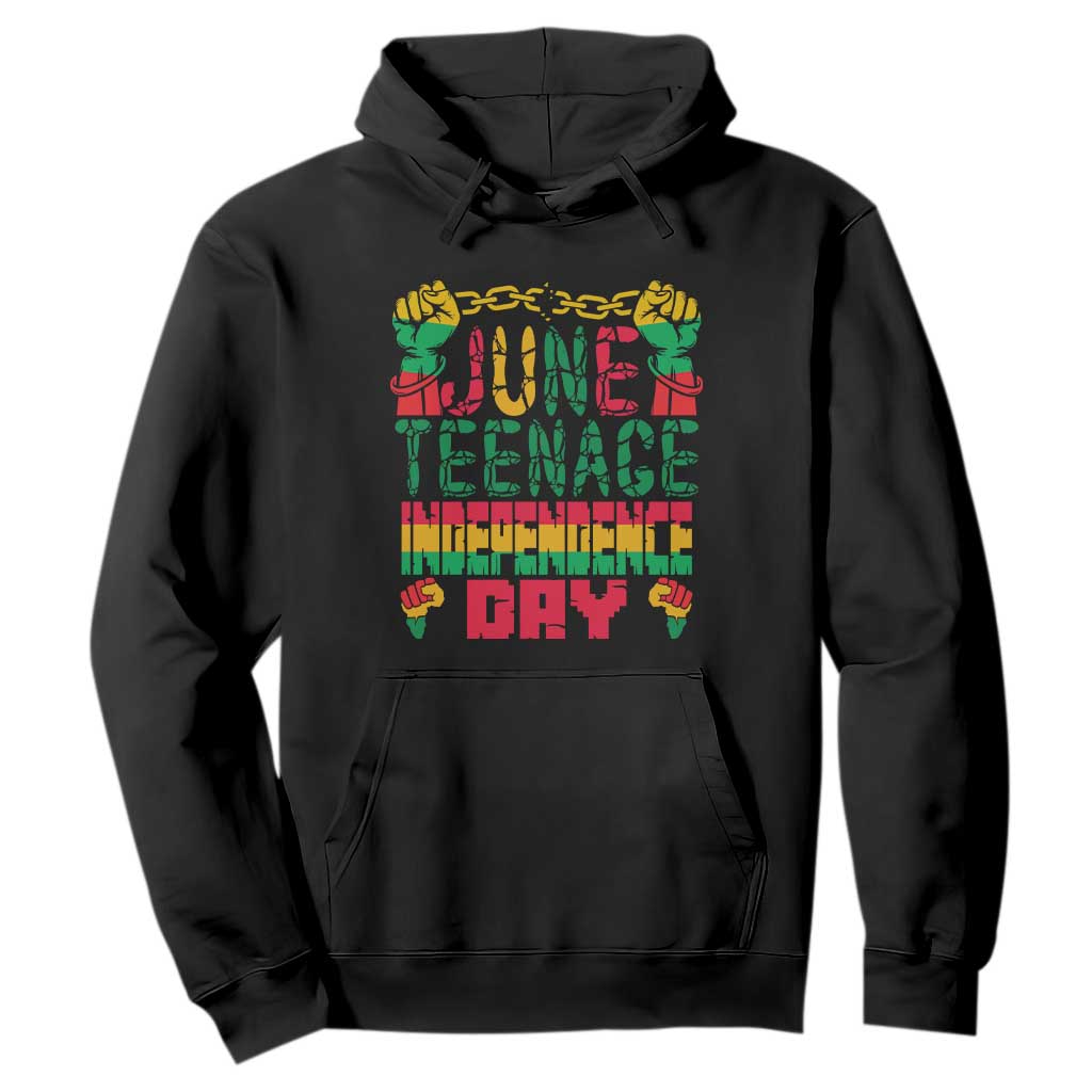 Independence Day Hoodie Juneteenth 1865 TS01 Black Printyourwear