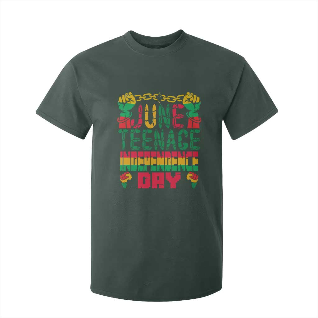 Juneteenth 1865 Independence Day T Shirt For Kid TS01 Dark Forest Green Print Your Wear