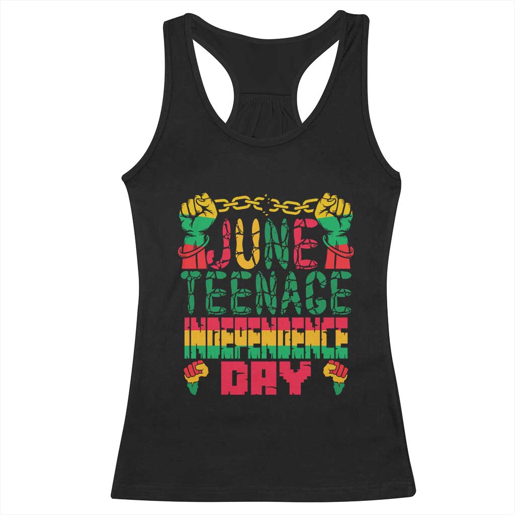 Juneteenth 1865 Independence Day Racerback Tank Top TS01 Black Print Your Wear