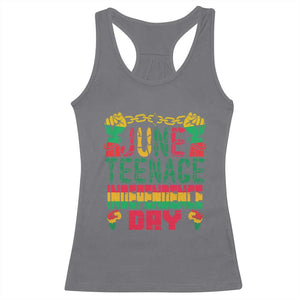 Juneteenth 1865 Independence Day Racerback Tank Top TS01 Charcoal Print Your Wear