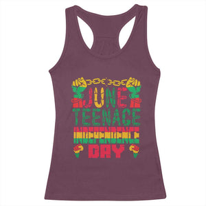 Juneteenth 1865 Independence Day Racerback Tank Top TS01 Maroon Print Your Wear