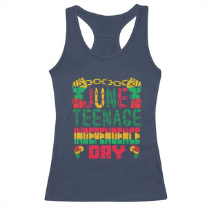 Juneteenth 1865 Independence Day Racerback Tank Top TS01 Navy Print Your Wear